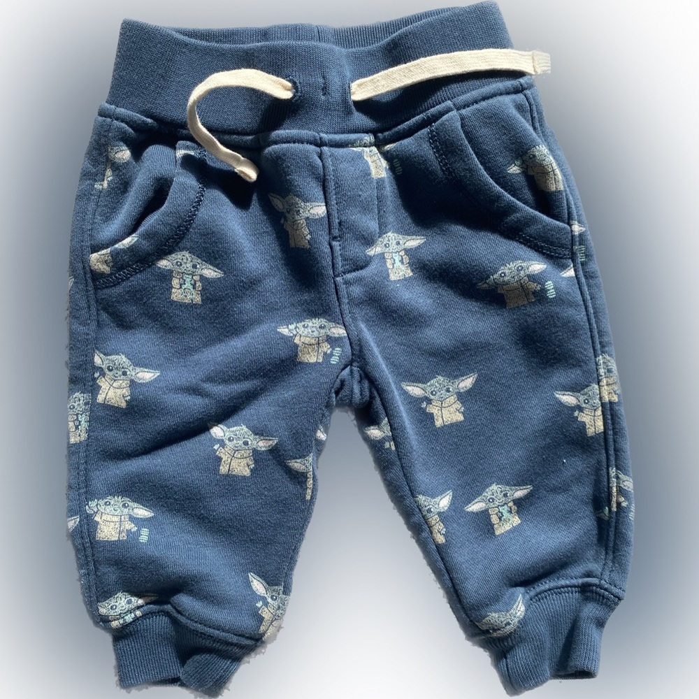 Gap Star Wars Baby Yoda Orion Blue Joggers